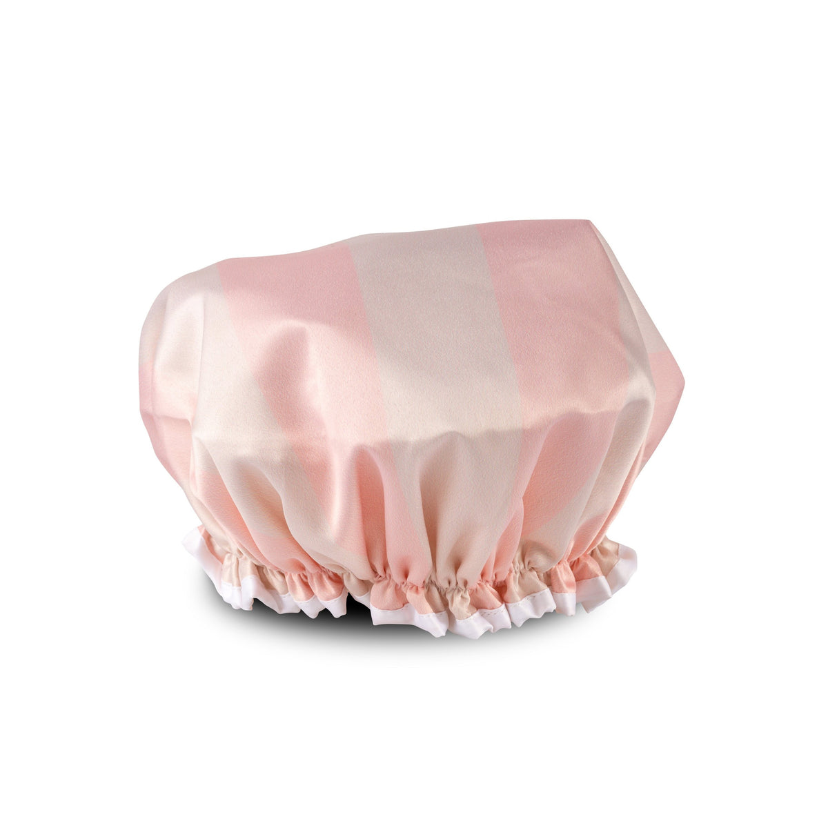MANOR ROAD SHOWER CAP[. BLUSH STRIPE. PRE-ORDER