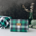 MANOR ROAD TRAVEL BAG. CLASSIC PLAID GREEN. PRE-ORDER