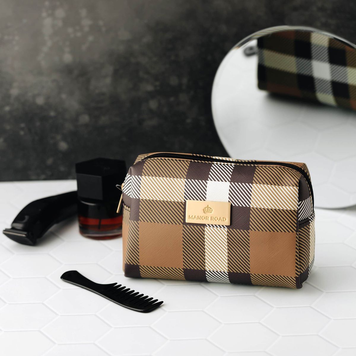MANOR ROAD SHOWER CAP. CLASSIC PLAID. PRE-ORDER