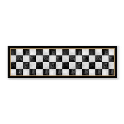 MANOR ROAD LARGE BAR RUNNER MAT. MARBLE CHECK. PRE-ORDER