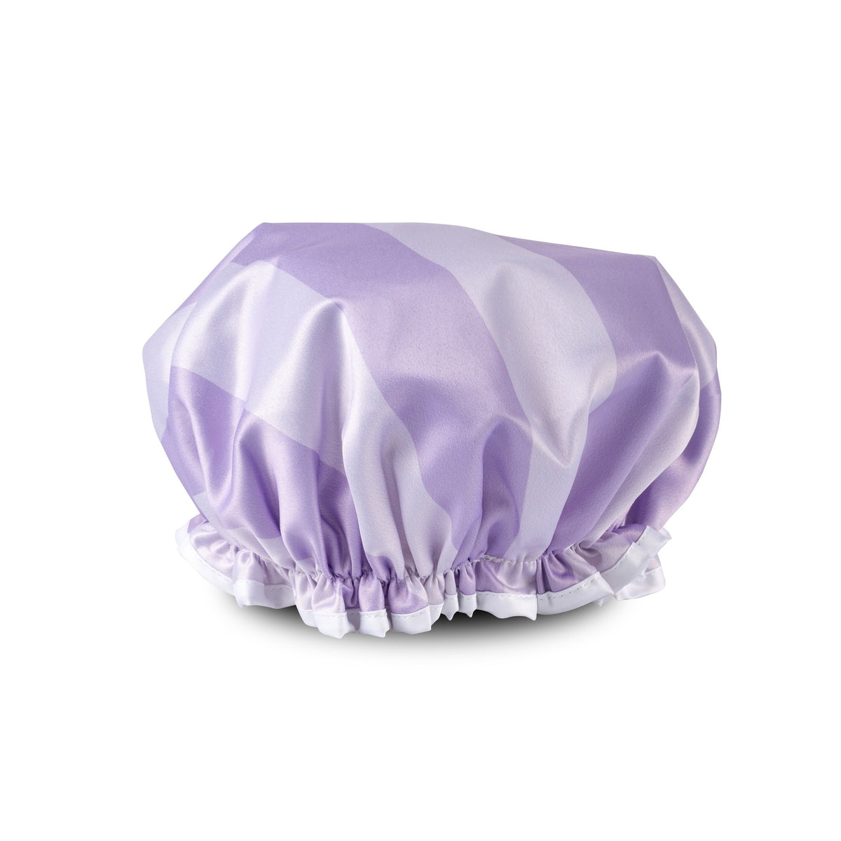 MANOR ROAD SHOWER CAP. LILAC STRIPE. PRE-ORDER