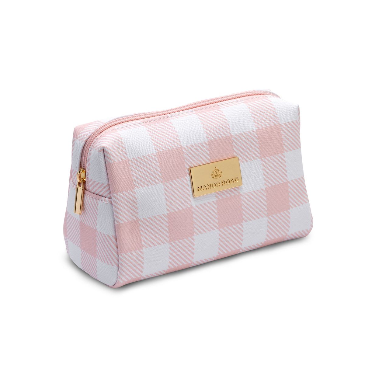 MANOR ROAD TRAVEL BAG. PINK GINGHAM. PRE-ORDER