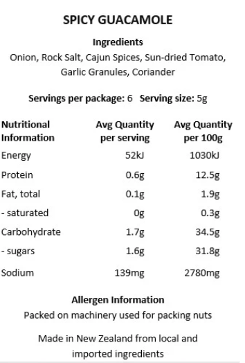 SPICY GUACAMOLE DIP MIX