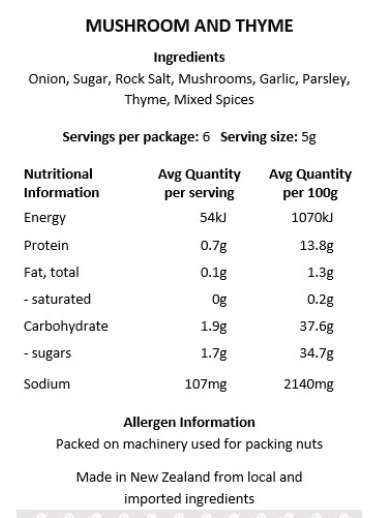 MUSHROOM & THYME DIP MIX