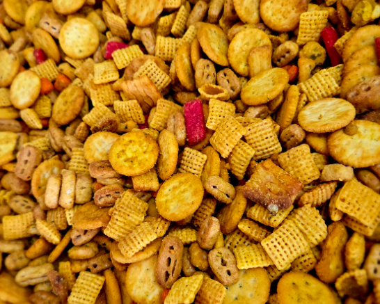 SNACK MIX (NUT FREE). “Need an easy crowd-pleaser for unexpected guests or entertaining? Snack Mix has you covered.”