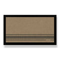 MANOR ROAD SMALL BAR MAT. COFFEE STRIPE LINEN. PRE-ORDER