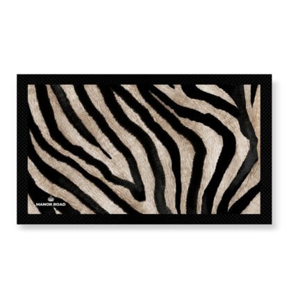 MANOR ROAD SMALL BAR MAT. ZEBRA. PRE-ORDER