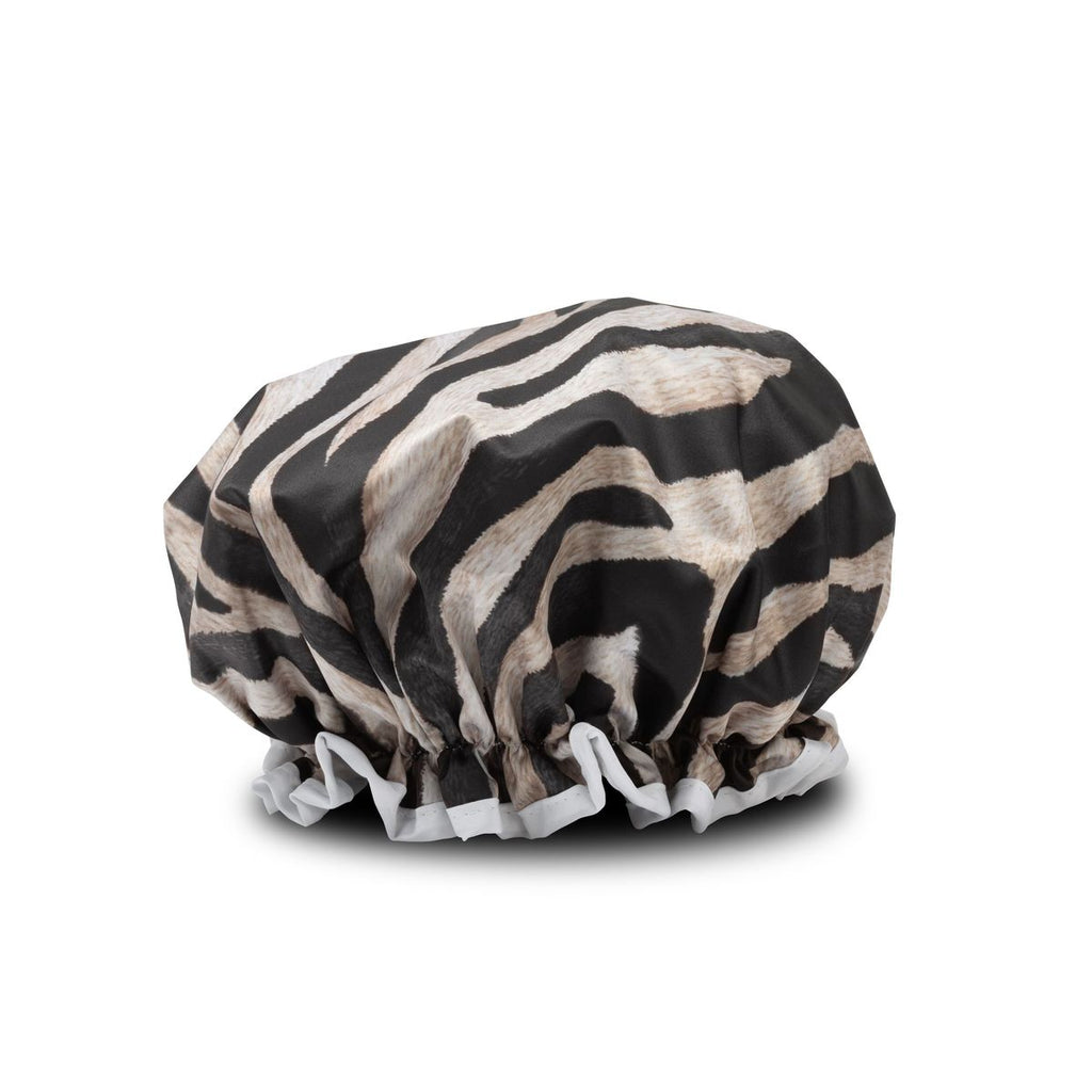 MANOR ROAD SHOWER CAP. ZEBRA. PRE-ORDER