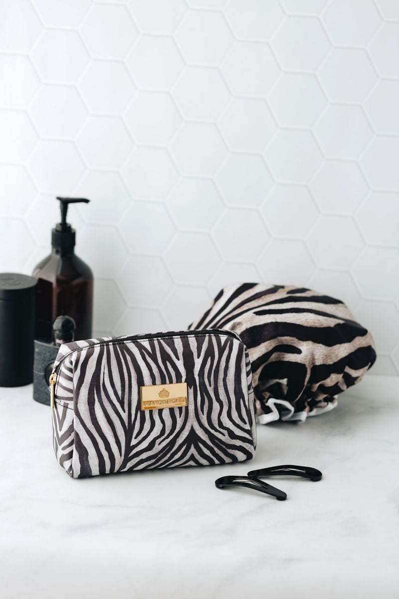 MANOR ROAD SHOWER CAP. ZEBRA. PRE-ORDER